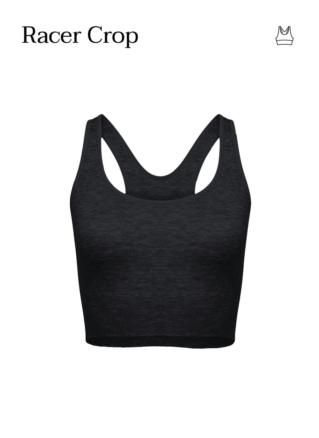 RACER CROP - BLACK