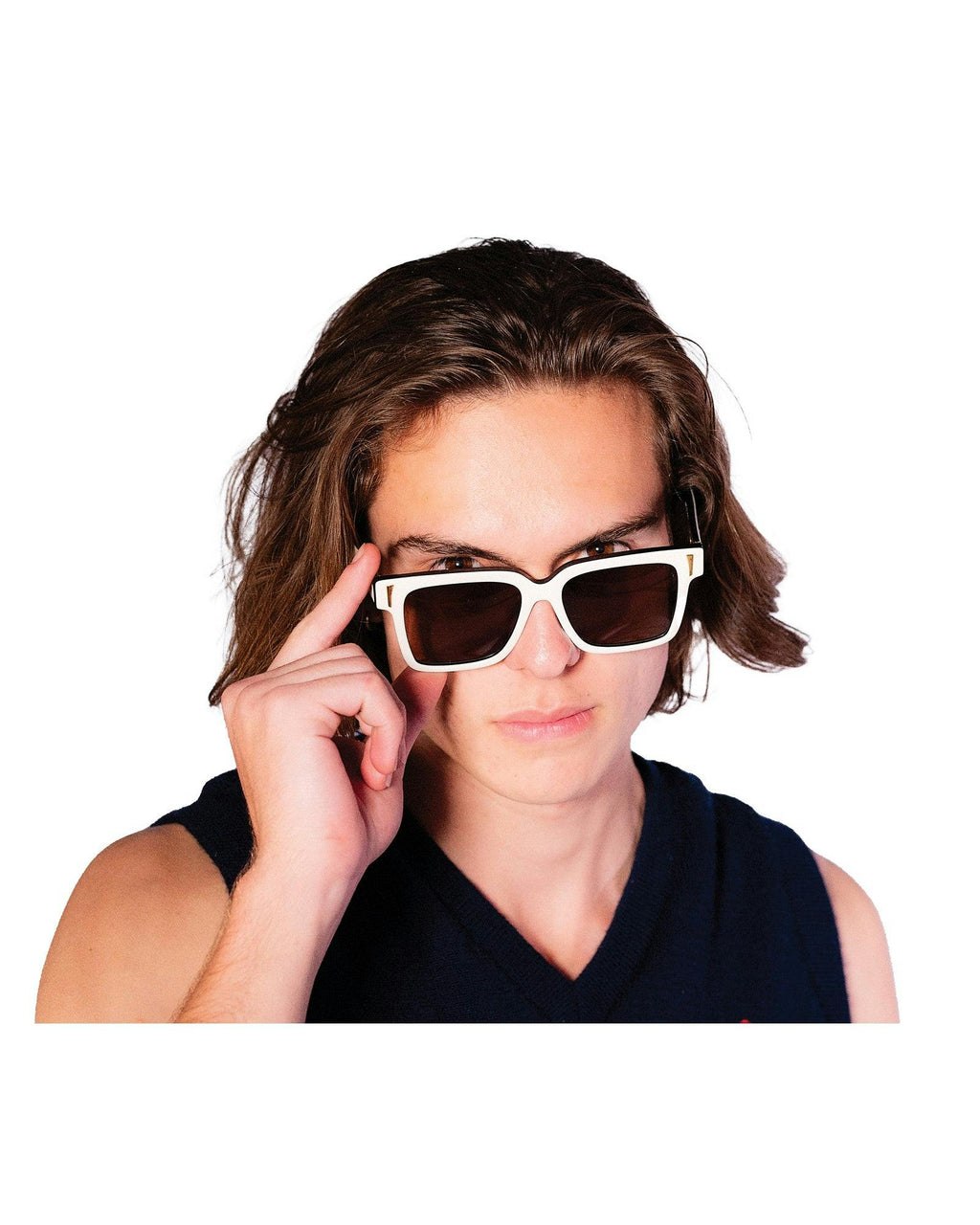 THE SOLAR FLARE – White on Black Sunglasses | Polarised Black Lenses