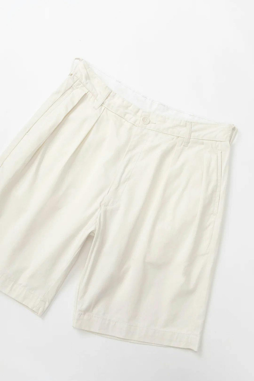 Service Works Twill Part Timer Shorts in Off White