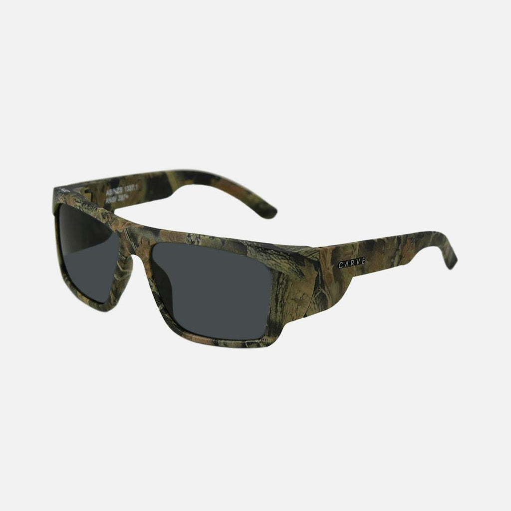 VOLLEY SAFETY WITH CAMO FRAME AND GREY POLARIZED LENS