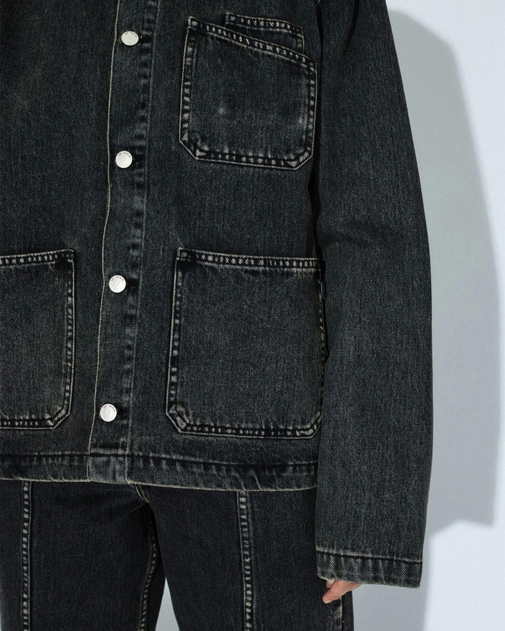 Evon Worker Jacket - Aged Black