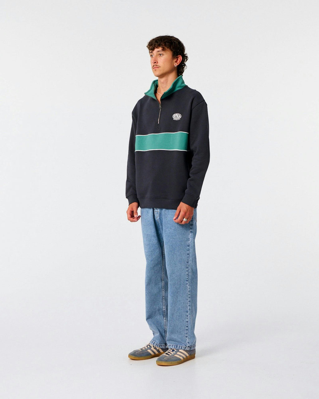 Blade Quarter Zip Crew - Vintage Black