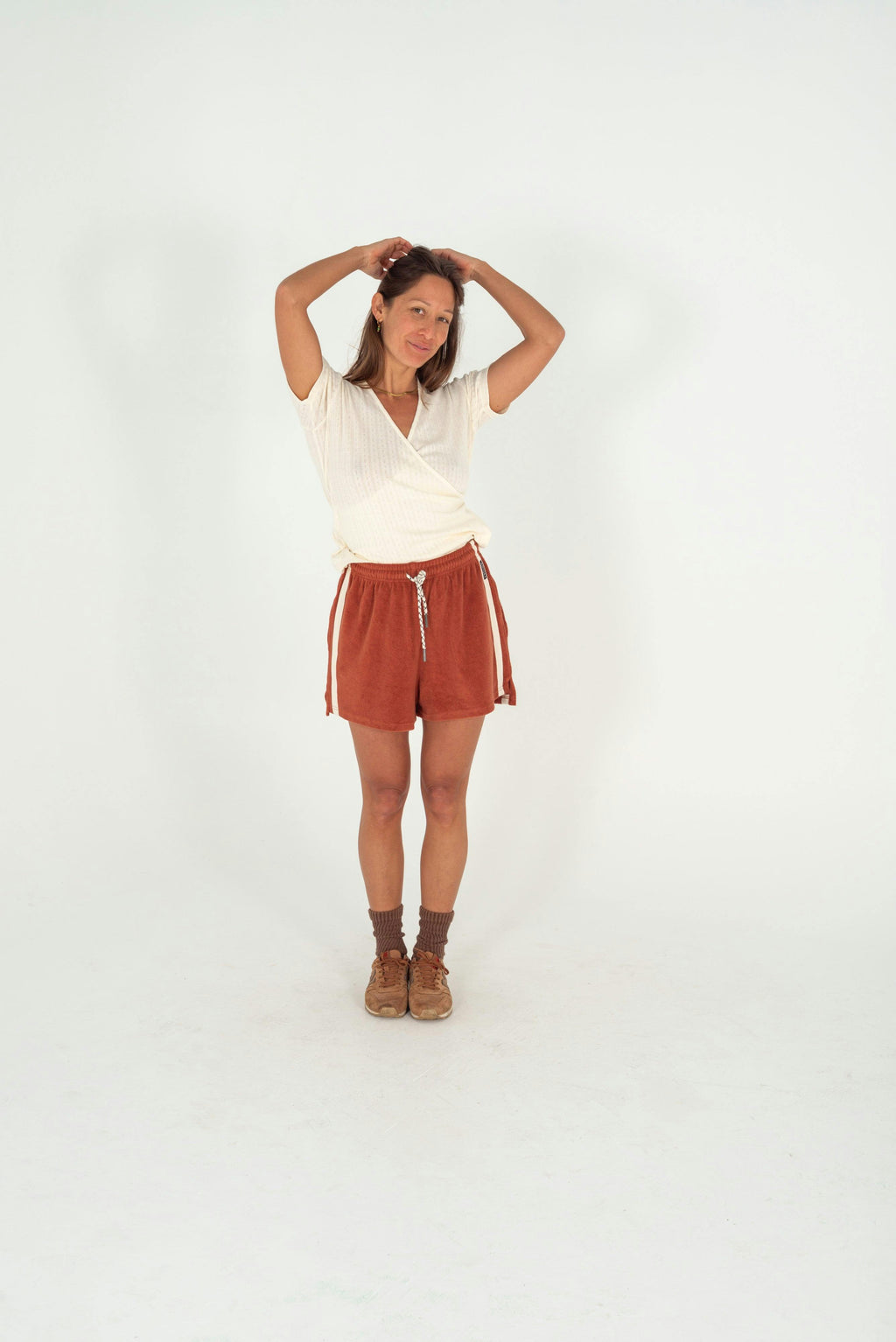 Terry Towelling Shorts Rust
