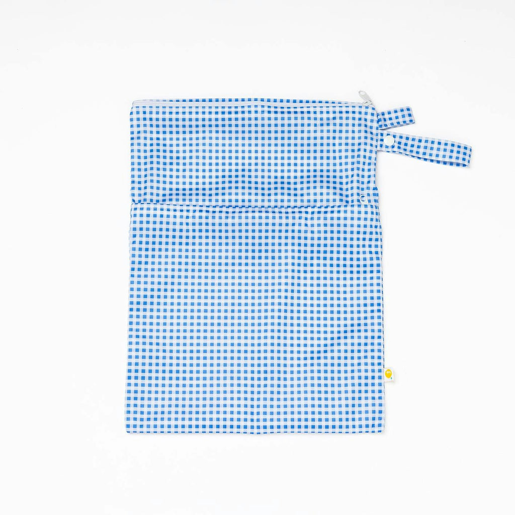 Tyoub Stay-dry Zip Wet Bag– Blue Gingham