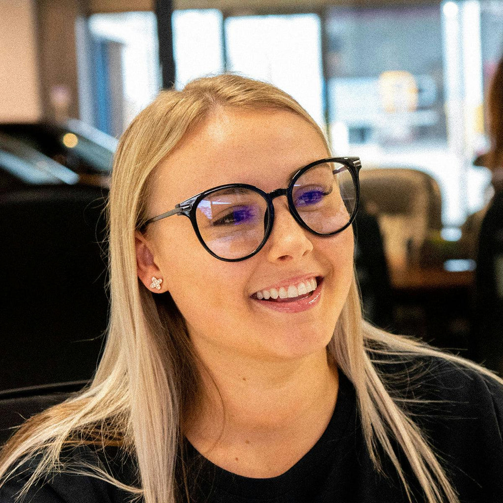 Dahlia - Blue Light Gloss Black Frame Glasses