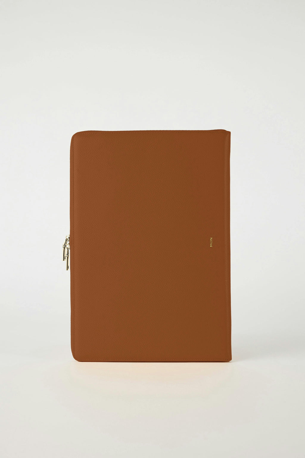 16" Padded Leather Laptop Case | Tan Gold