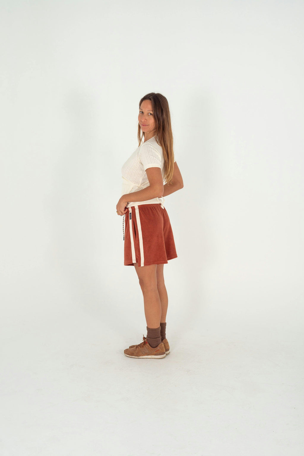 Terry Towelling Shorts Rust