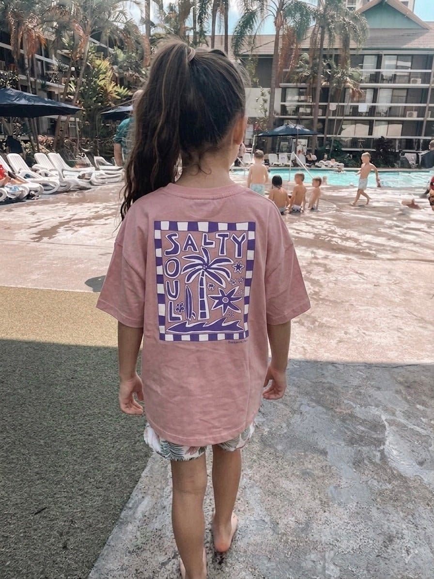 Girls salty soul Pink T-shirt