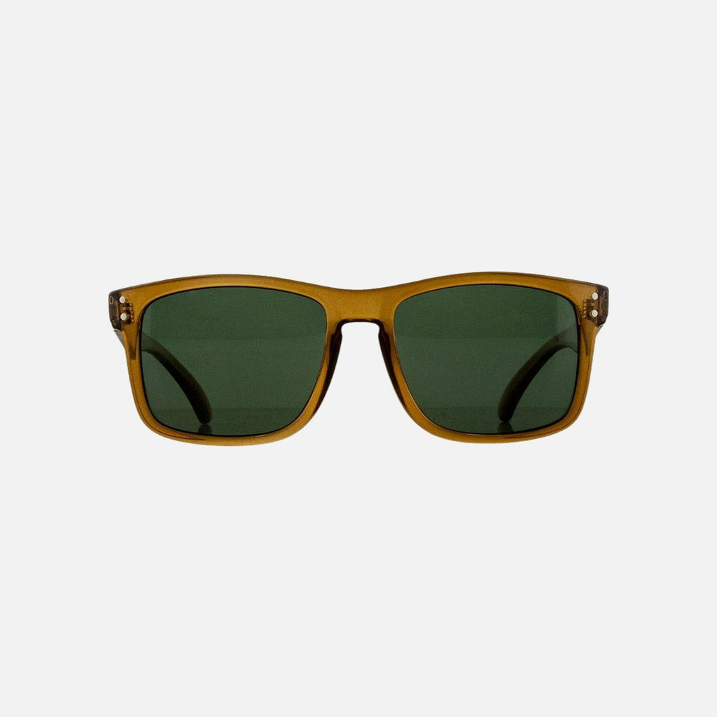 Goblin  - Recycled Gloss Crystal Dk Sand Frame Green Polarized Lens
