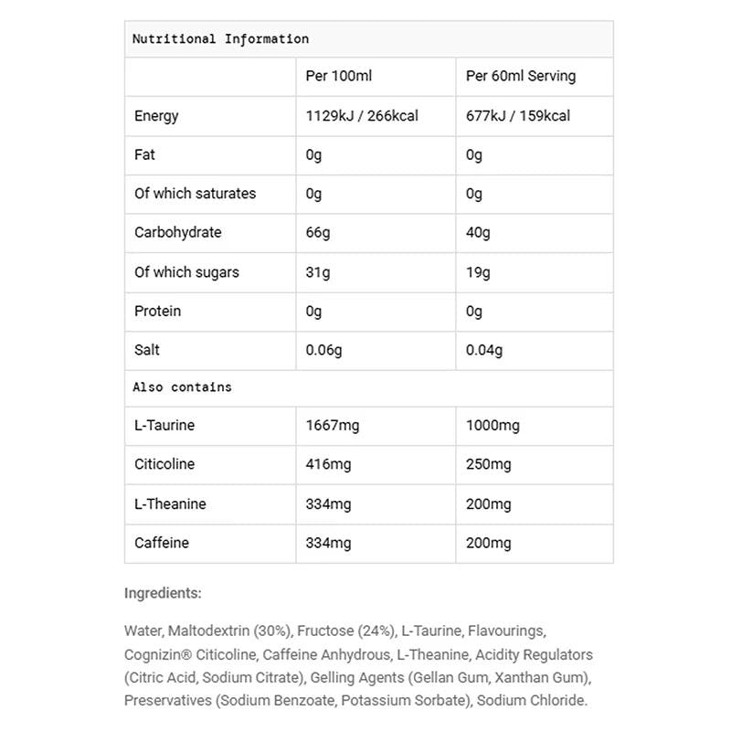 BETA FUEL + Nootropics 60ml 6 Pack Lemon Lime