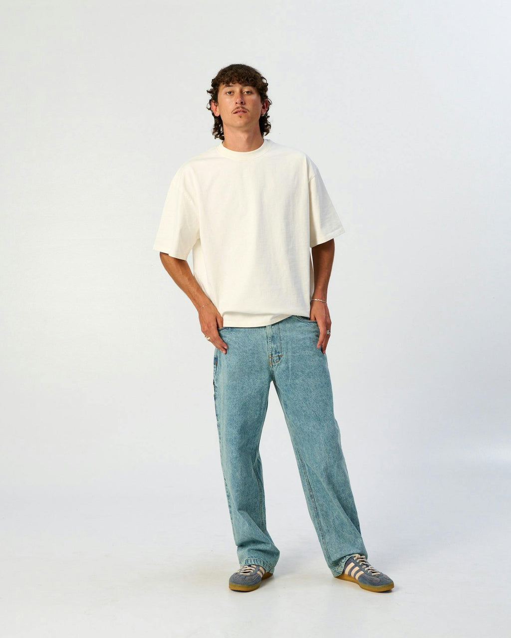 Peaty 5 Pocket Denim Carpenter Jean - Washed Blue