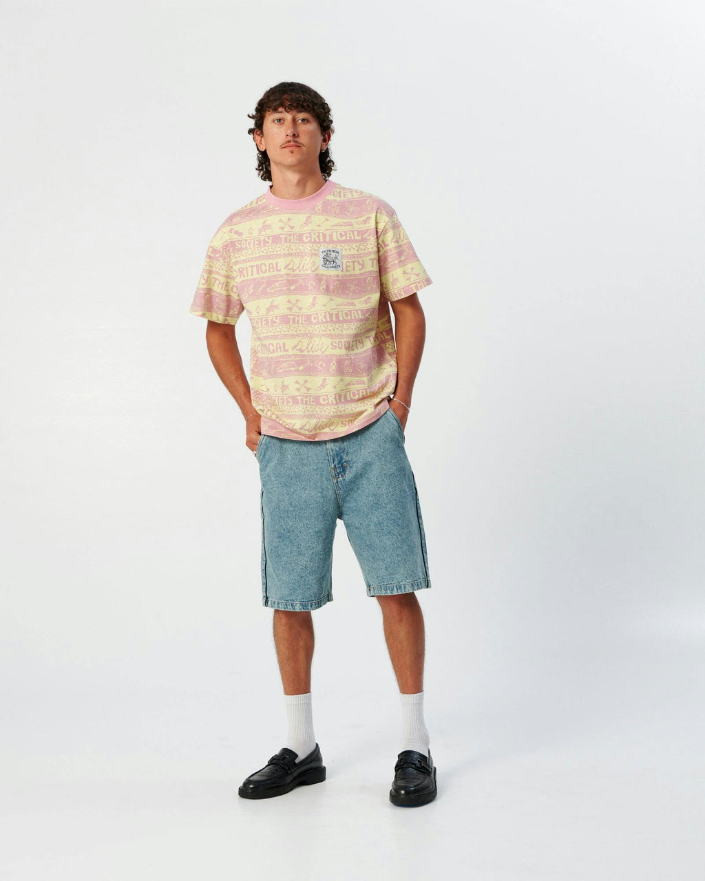 Wedd Stripe Tee - Lemon