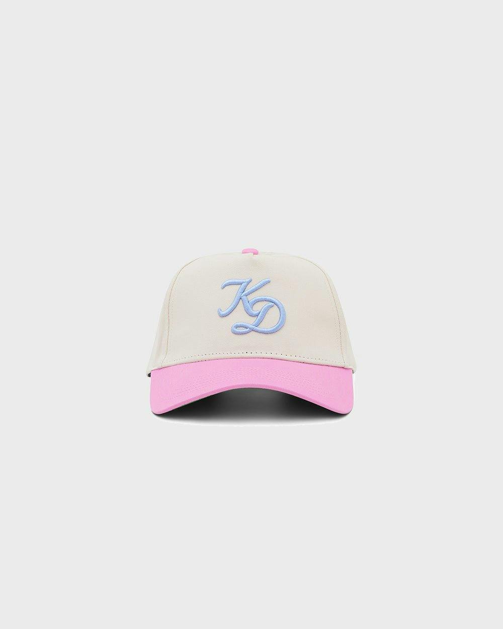 "KD" A-Frame Hat - Cream/Pink