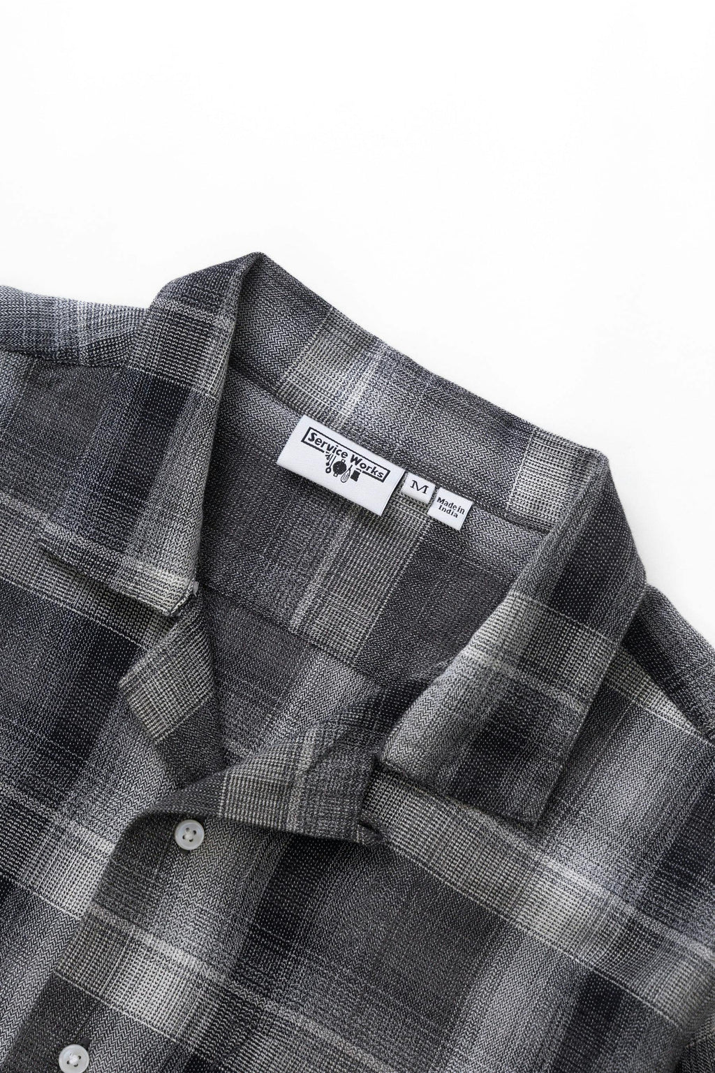 Service Works Plaid Resort Shirt in Black