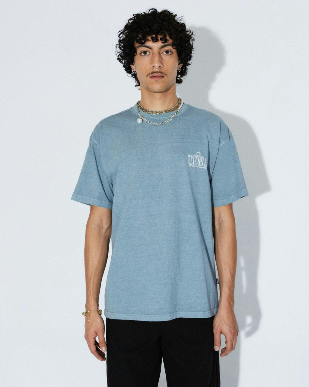 Trooper Tee - Washed Blue Utopia