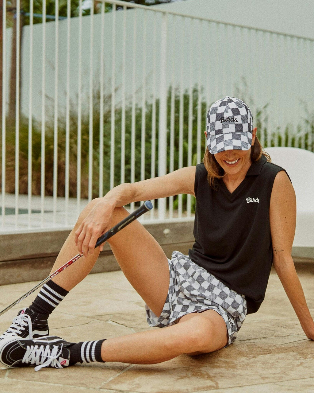 Birds Shorts Gingham