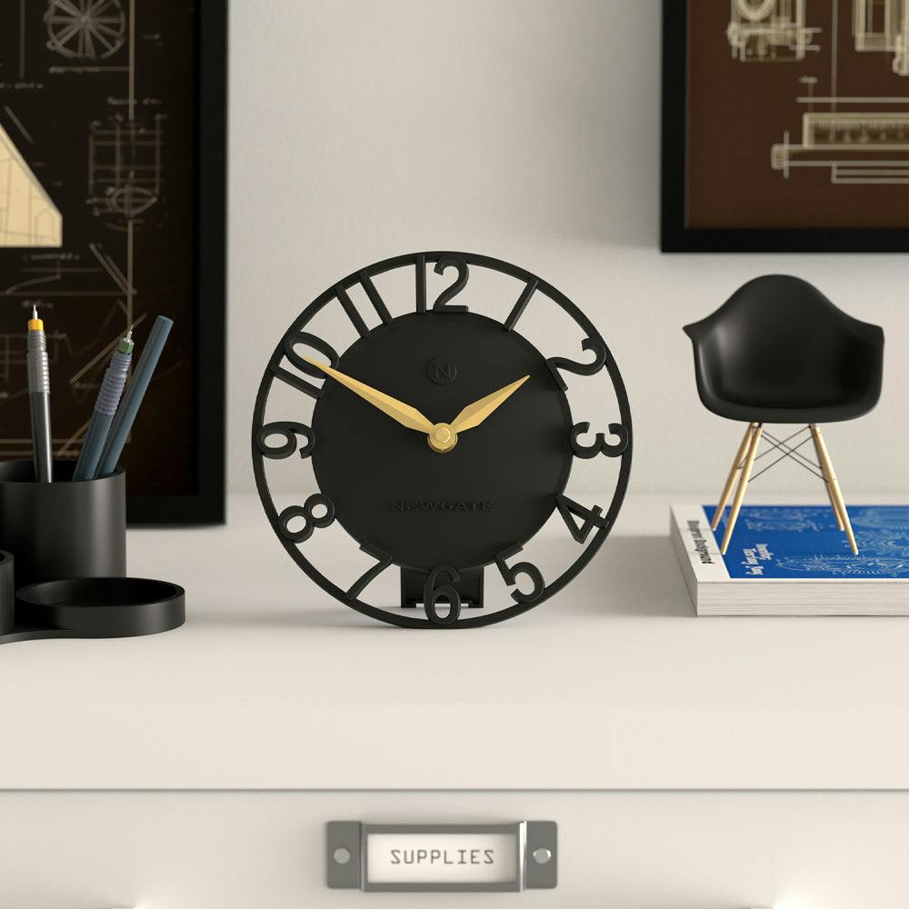 Newgate Timewarp Mantel Clock-Black
