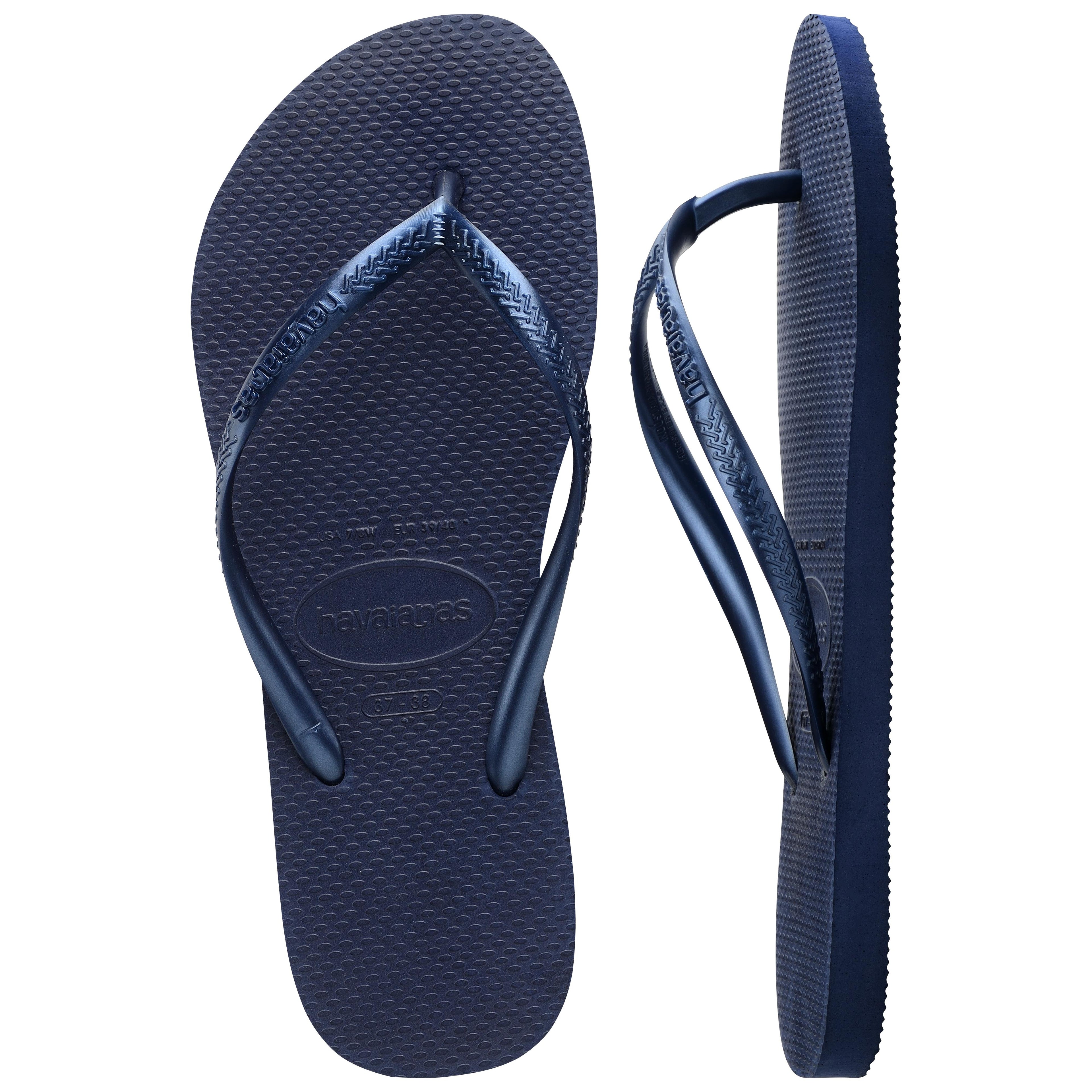 Slim Metallic Thongs