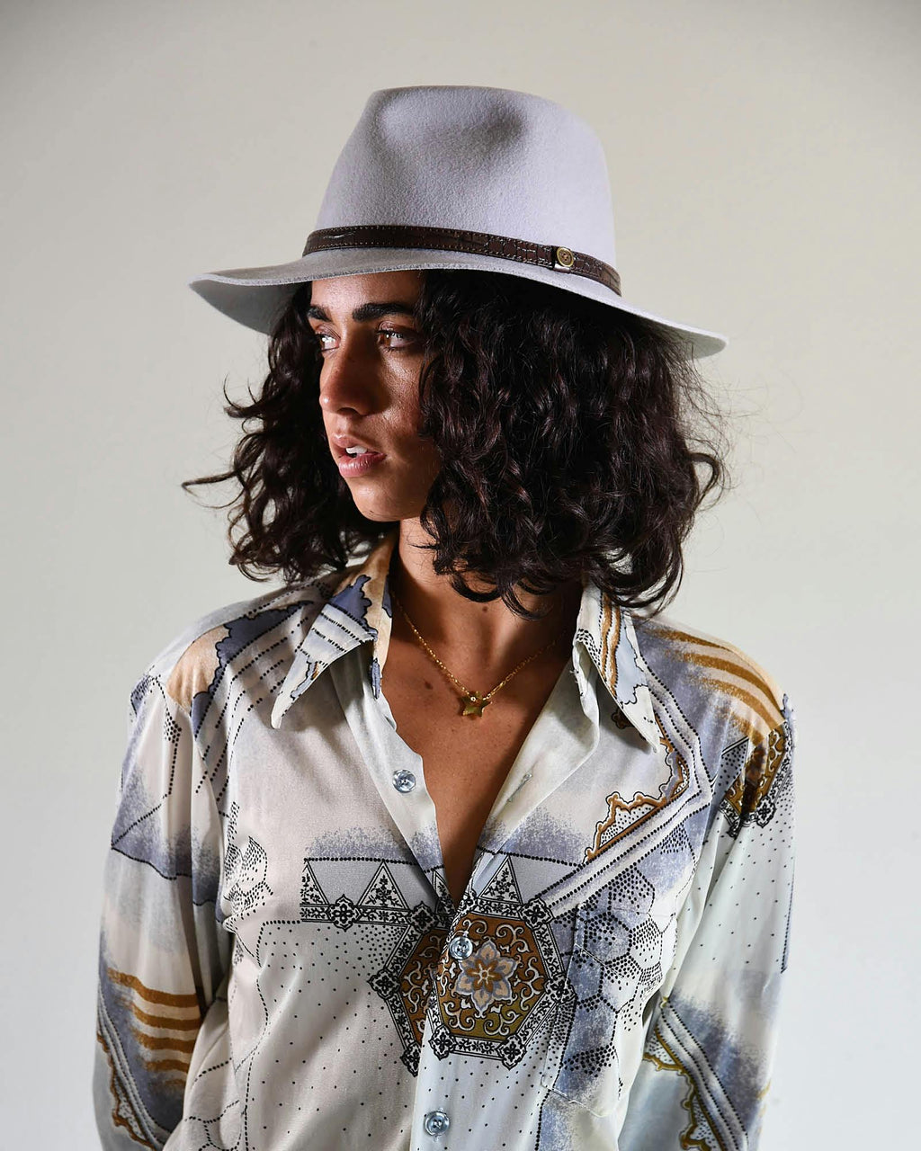 THe DiNgo Felt Hat- Grey
