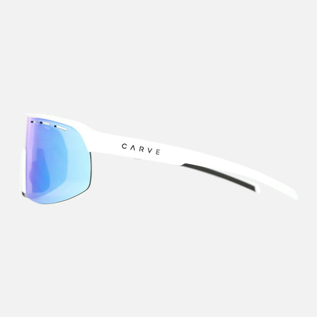 Velocity HD - Gloss White Frame, Rose Lens HD with Blue Iridium plus Venting