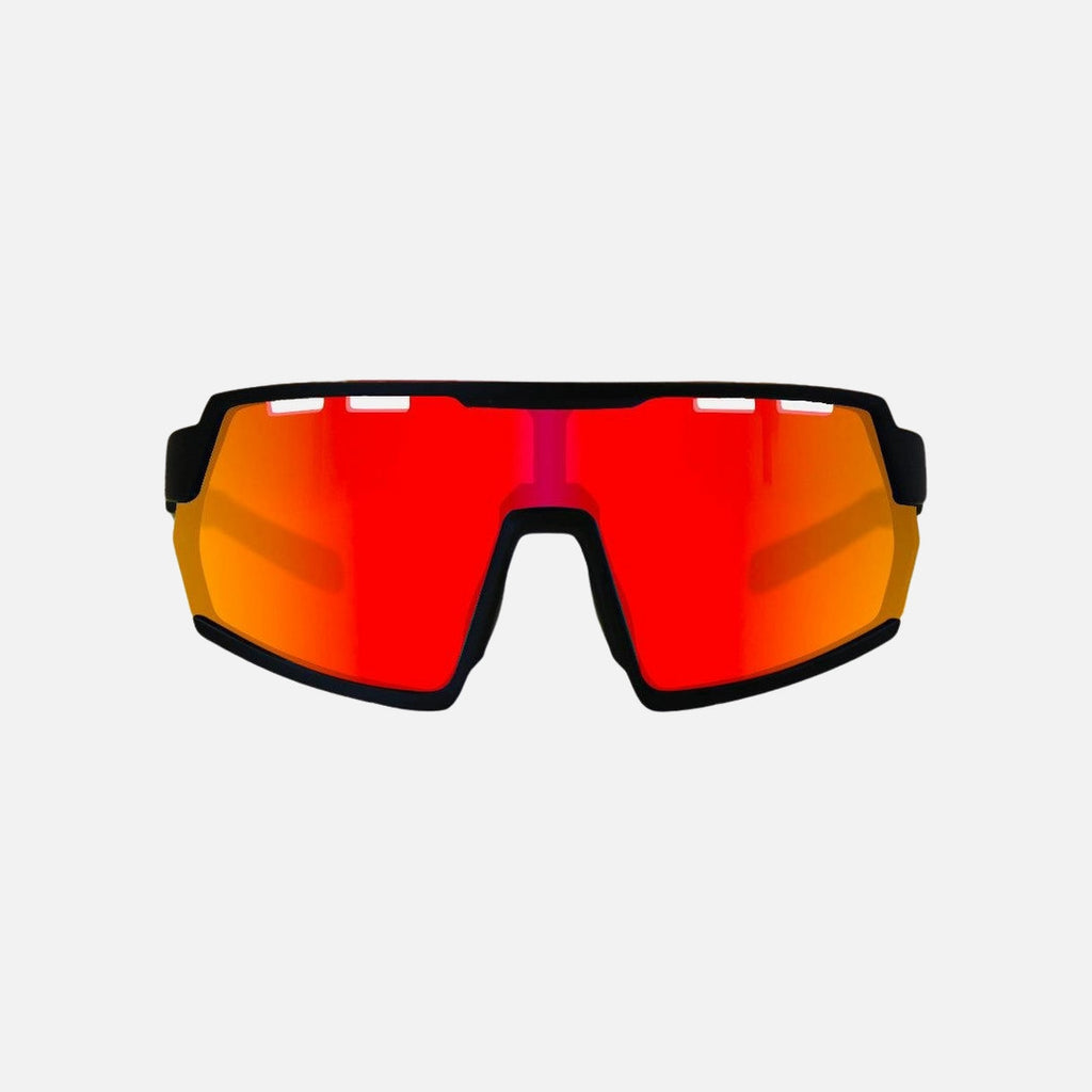 Legacy HD - Matte Black Frame Red Rubber Arm, Grey Lens with Red Iridium with Venting