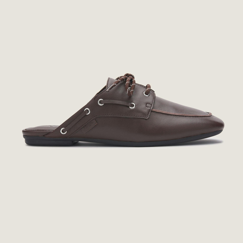 Seaside Mule - Dark Brown Leather