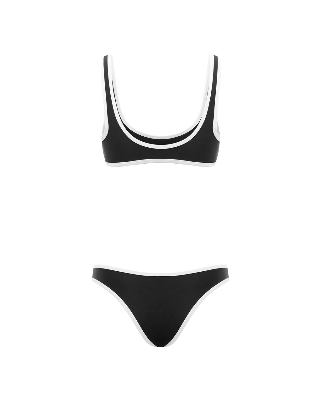 THE 90'S DUO CROP TOP - BLACK & WHITE CONTRAST