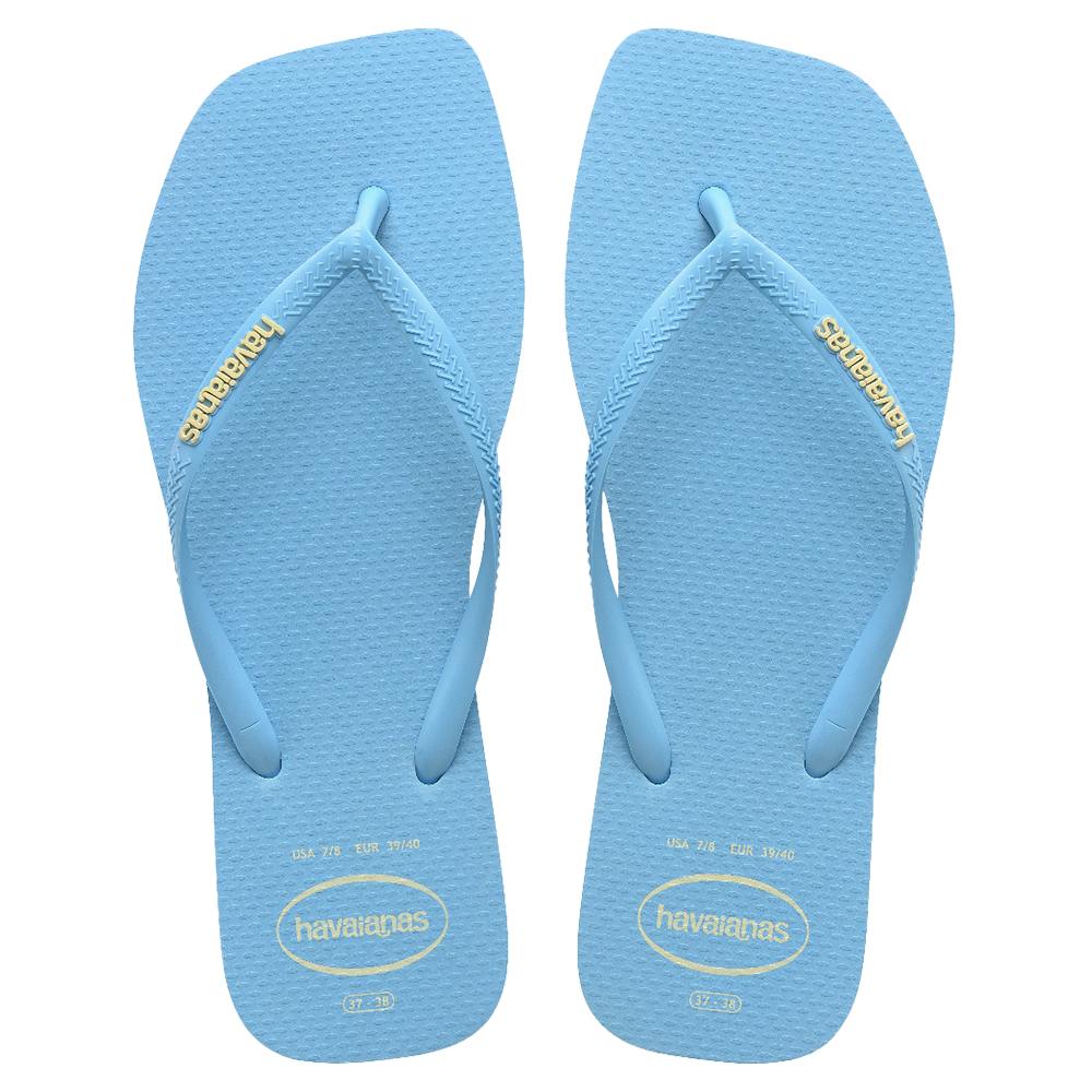 Slim Square Toe Logo Thongs