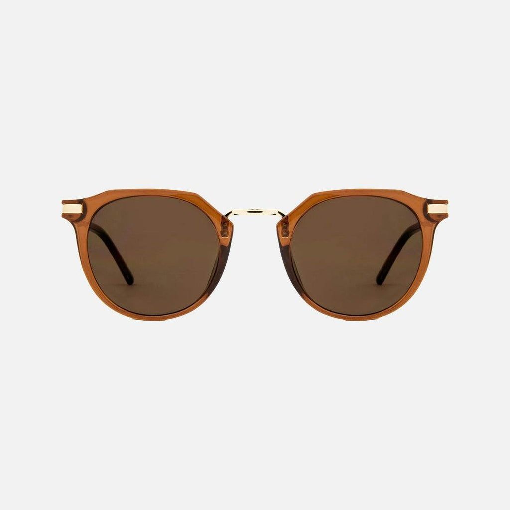 Frankie - Gloss Crystal Tobacco Gold Metal Brown Lens