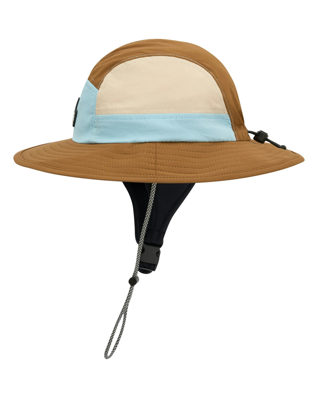 Blue + Brown Wide Brim Surf Hat UPF 50+