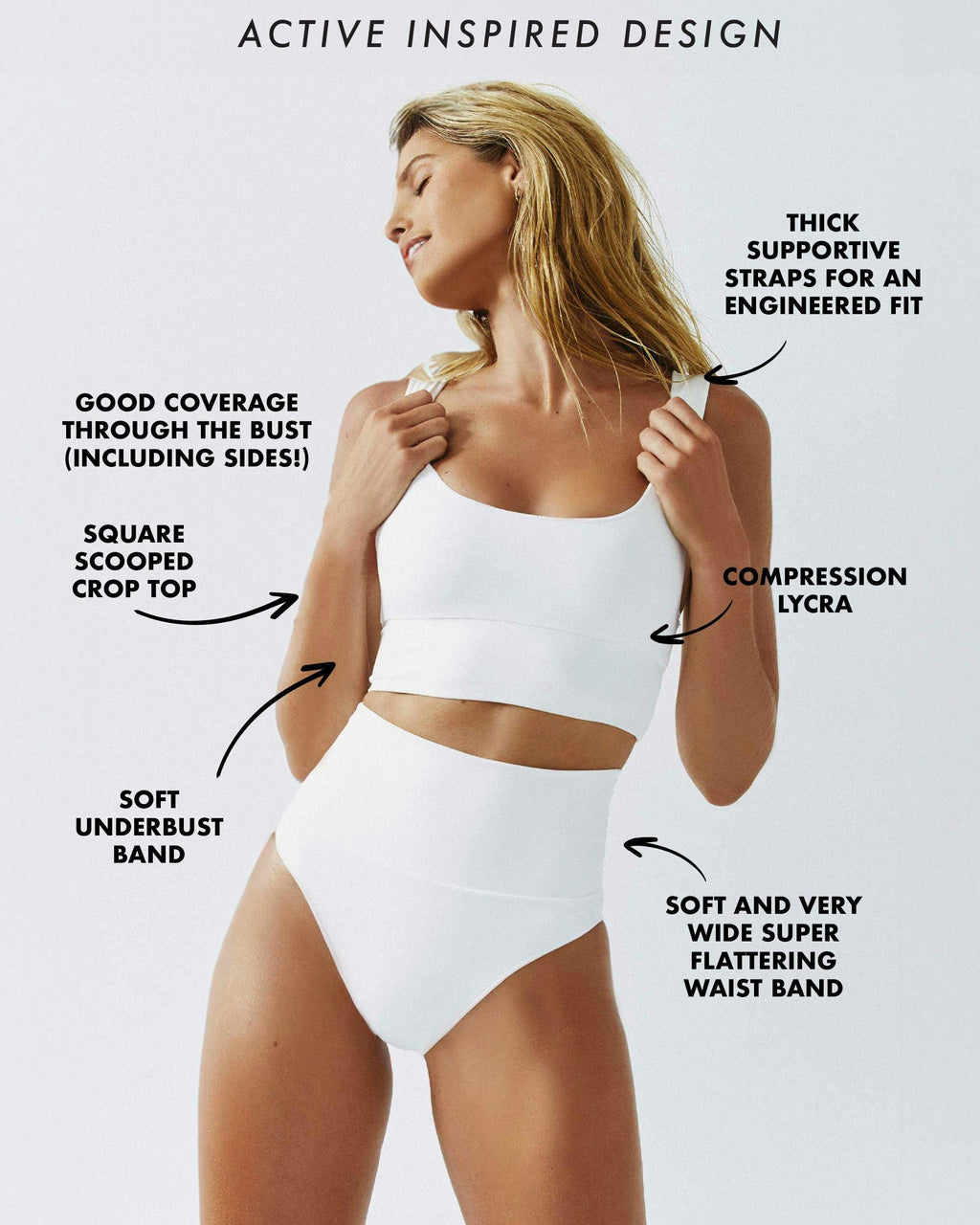 THE CONTOUR CROP TOP - WHITE