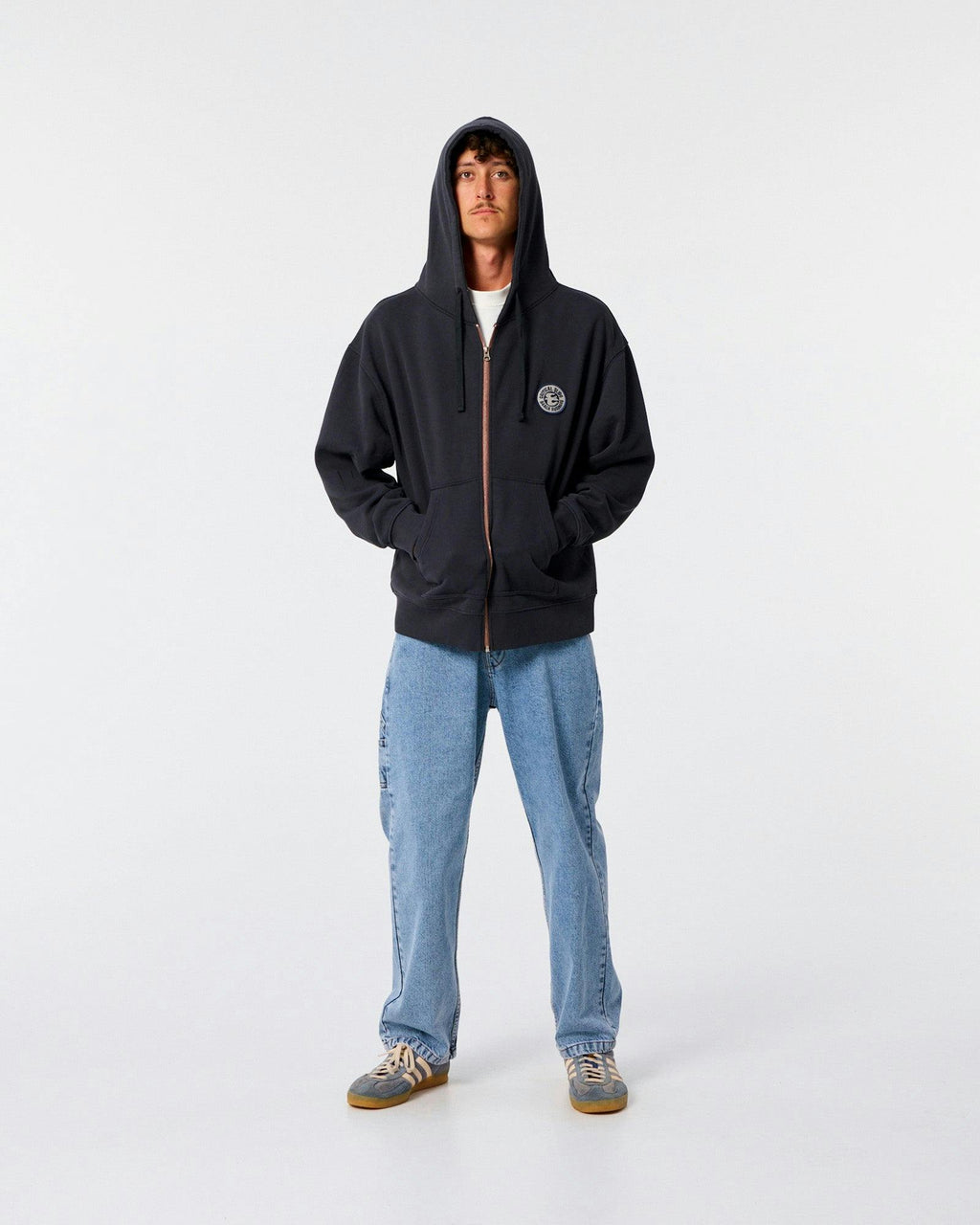 Sun Cured Zip Hood - Vintage Black