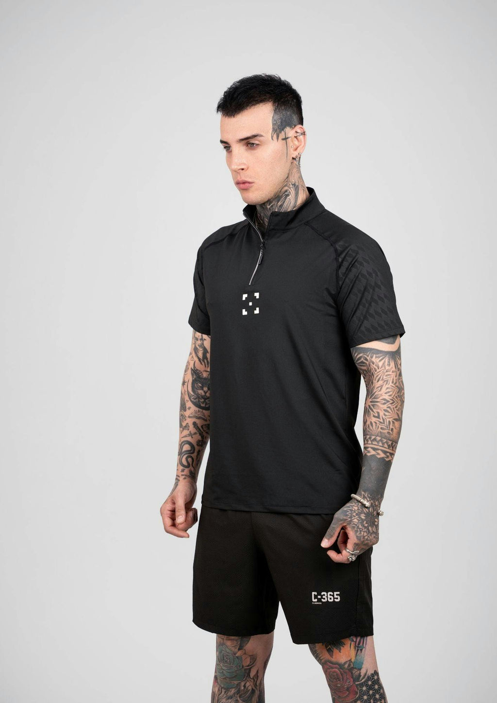 C-365 Motion Zip Tee (Model 823302) - Black