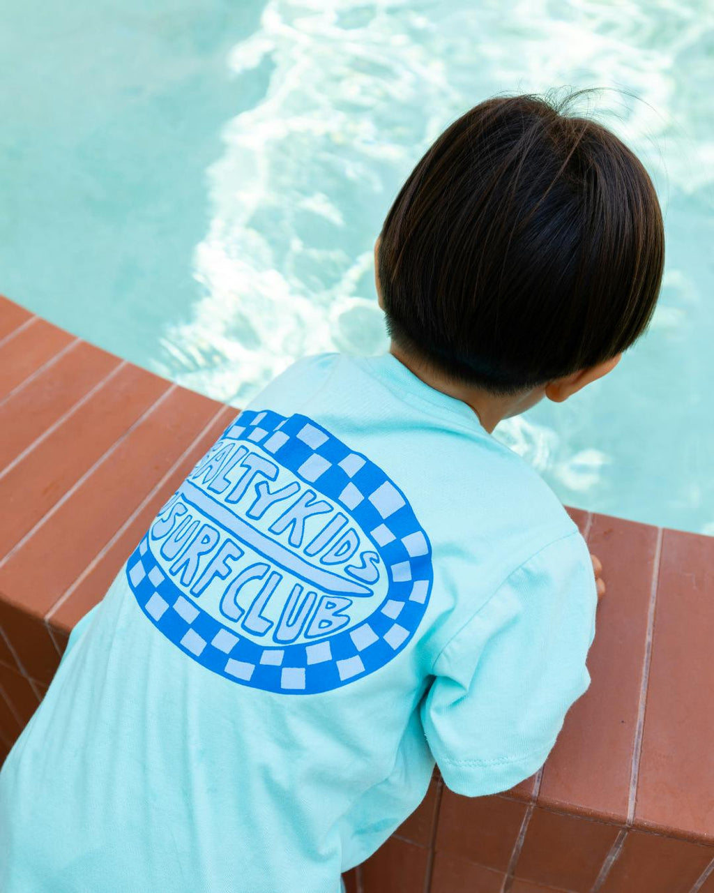 Salty Kids Surf Club Tee (Aqua Blue)