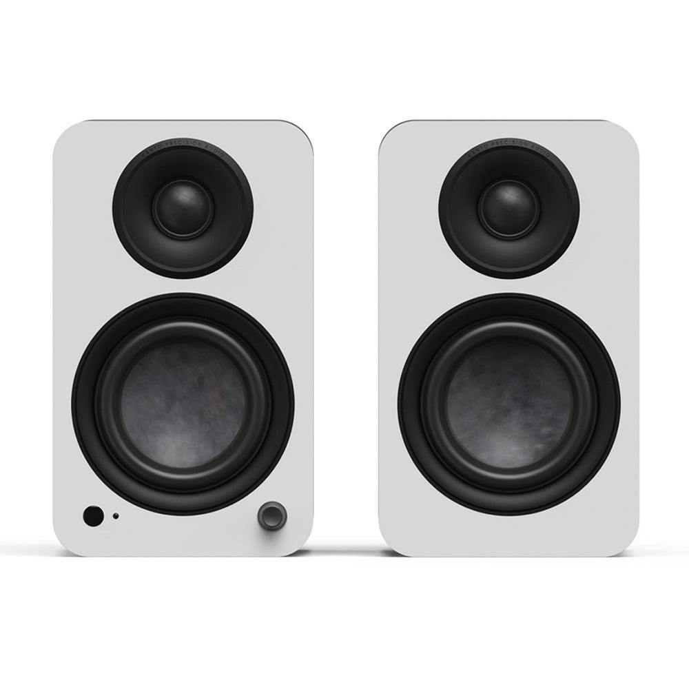Kanto YU4 (2nd Gen) 160 W Powered Bookshelf Speaker with Bluetooth 5.3, Built-in Phono Preamp, USB-C and Optical Inputs - Matte White