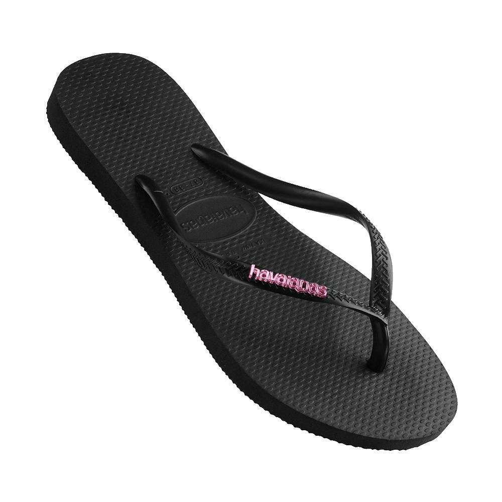 Slim Metal Logo Thongs