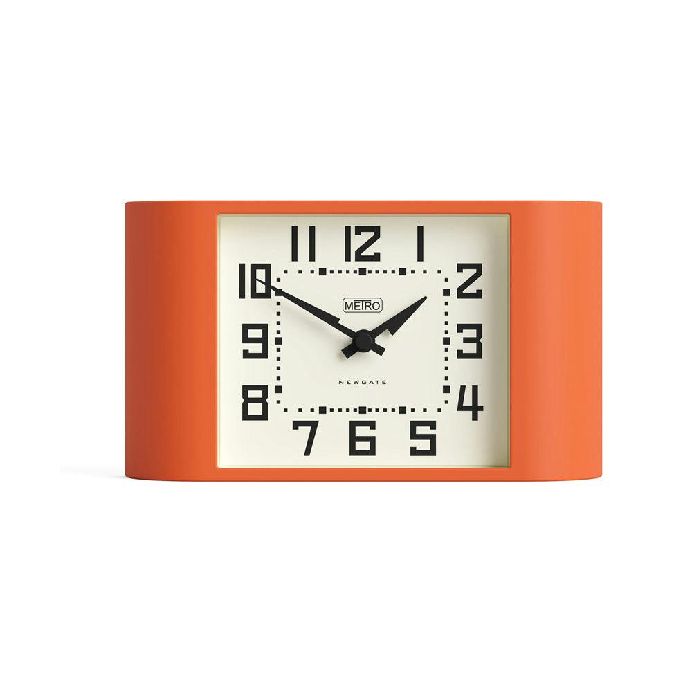 Newgate Mini Metro Mantel Clock-Pumpkin Orange