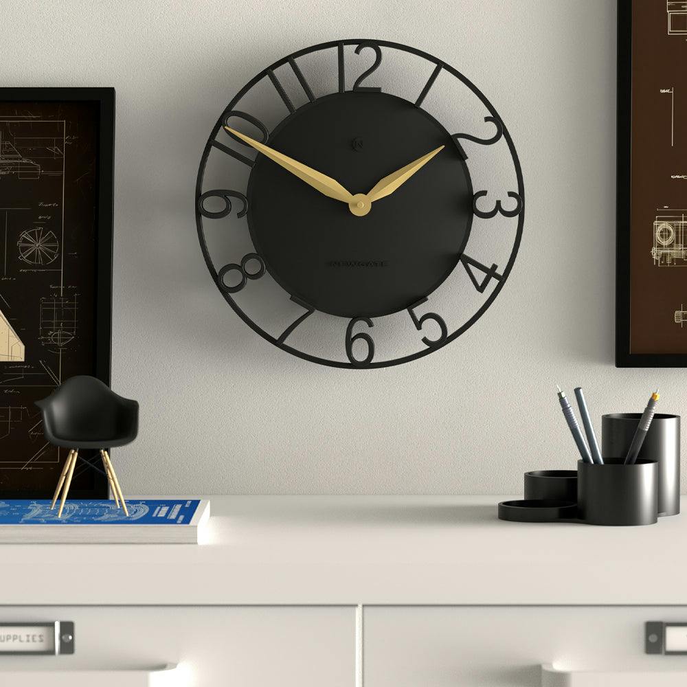 Newgate Time Traveller Wall Clock-Black