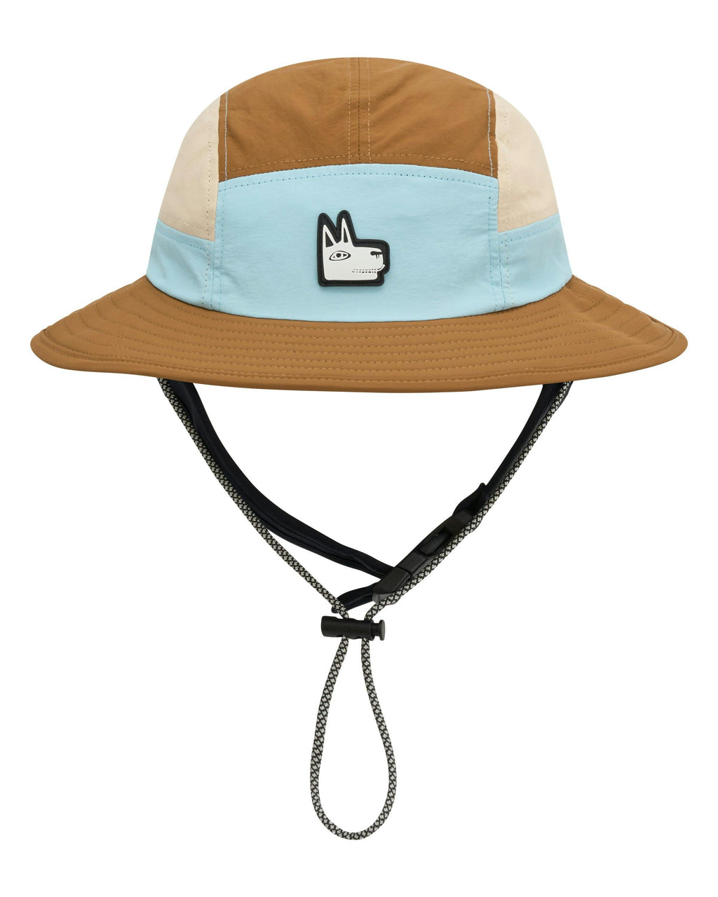 Blue + Brown Wide Brim Surf Hat UPF 50+