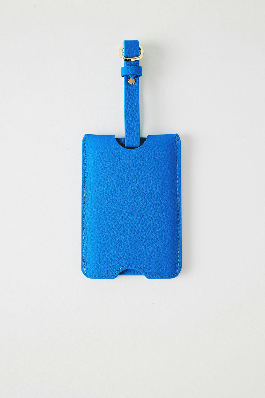 Leather Luggage Tag | Cobalt Gold