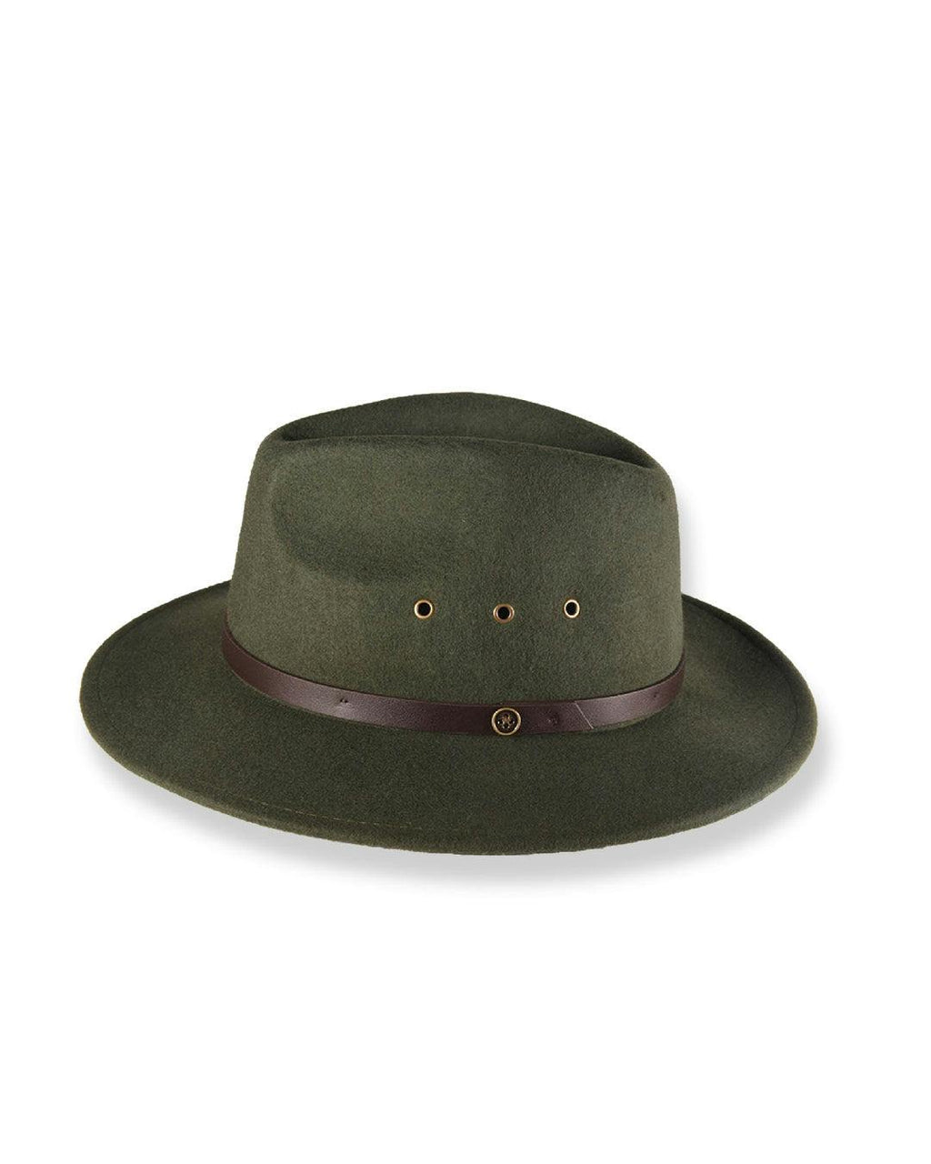 The Ratatat – Kids Wool Felt Fedora in Forest Green