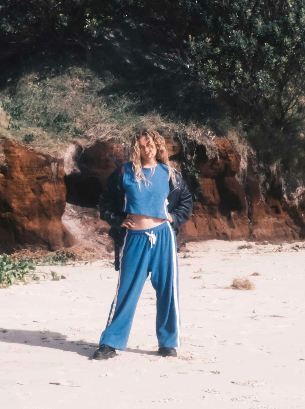 Terry Tie Top in Cobalt