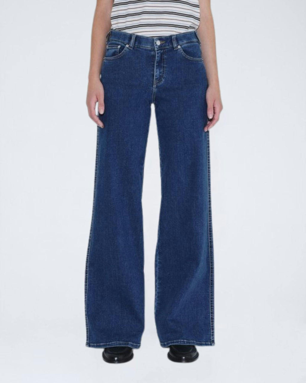 Zila Mid Wide Jeans - Vale Mid Plain
