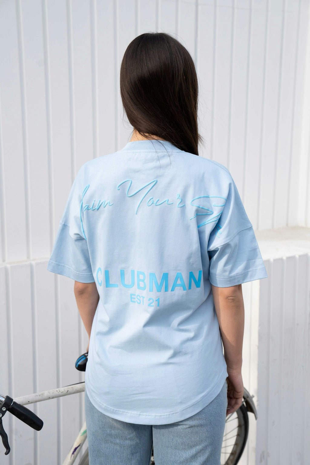 Mens Clubman 'Signature Dash' T-shirt / BLUE