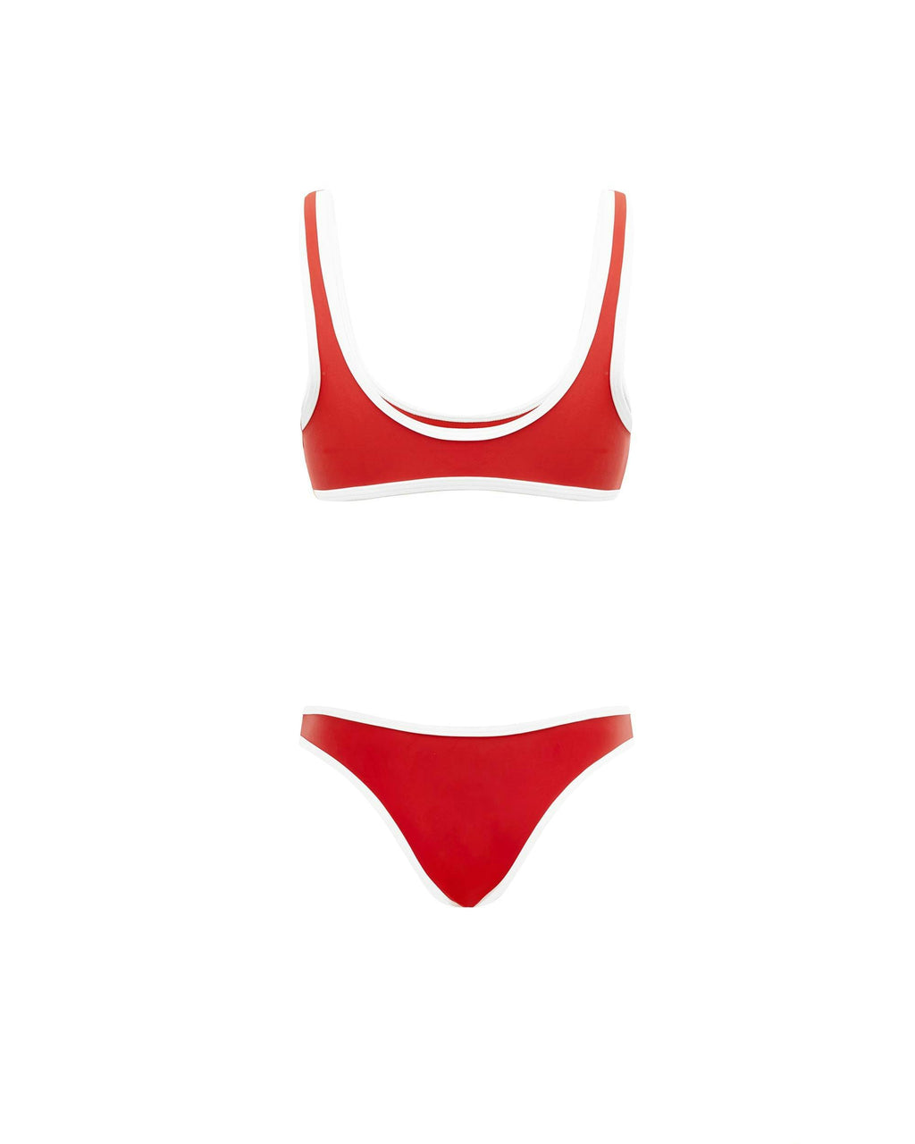 THE 90'S DUO PANT - RED & WHITE CONTRAST