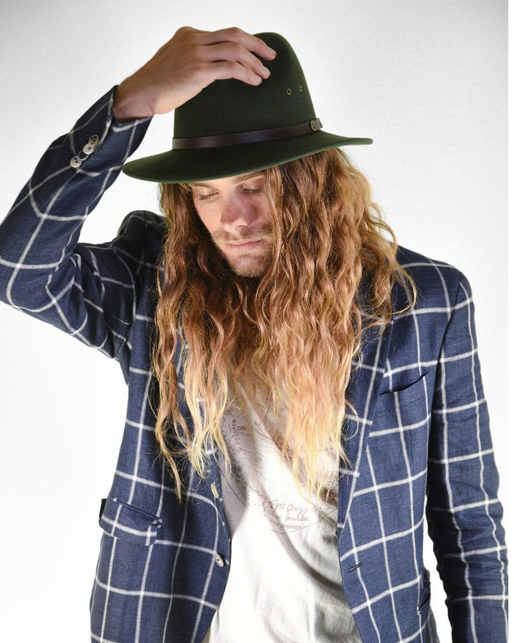 The RataTat Felt Hat - Forest Green