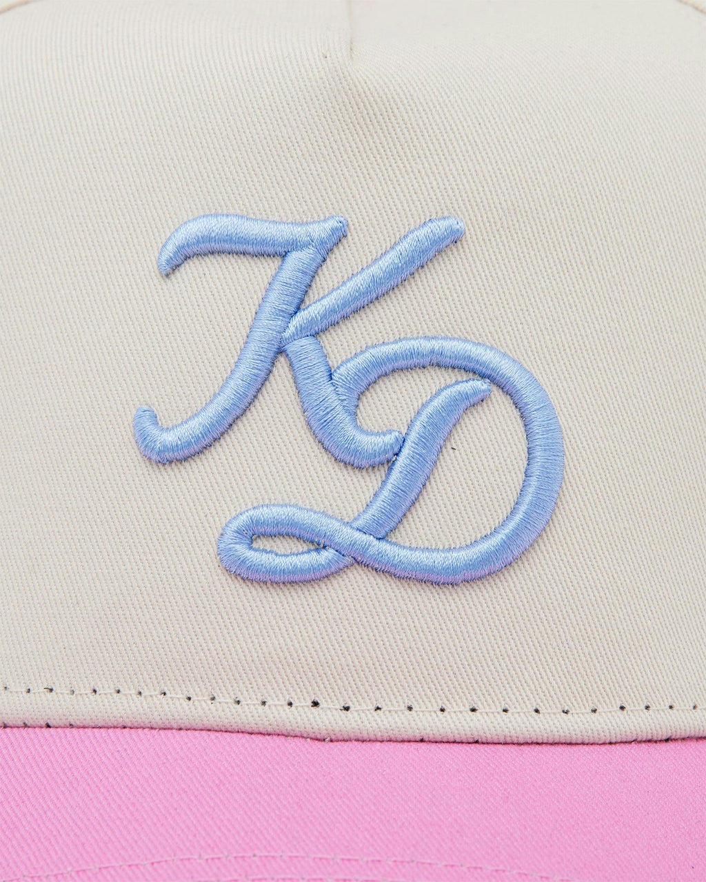 "KD" A-Frame Hat - Cream/Pink