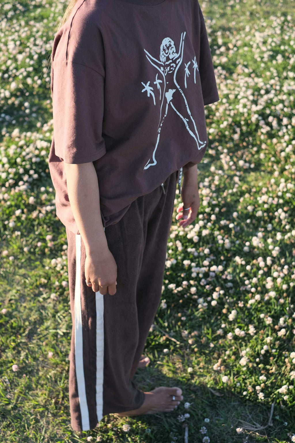 Bush Woman Tee in Brown/Cream
