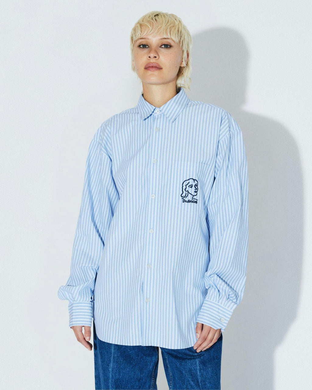 Wes Shirt - Lt Blue Stripe Draw
