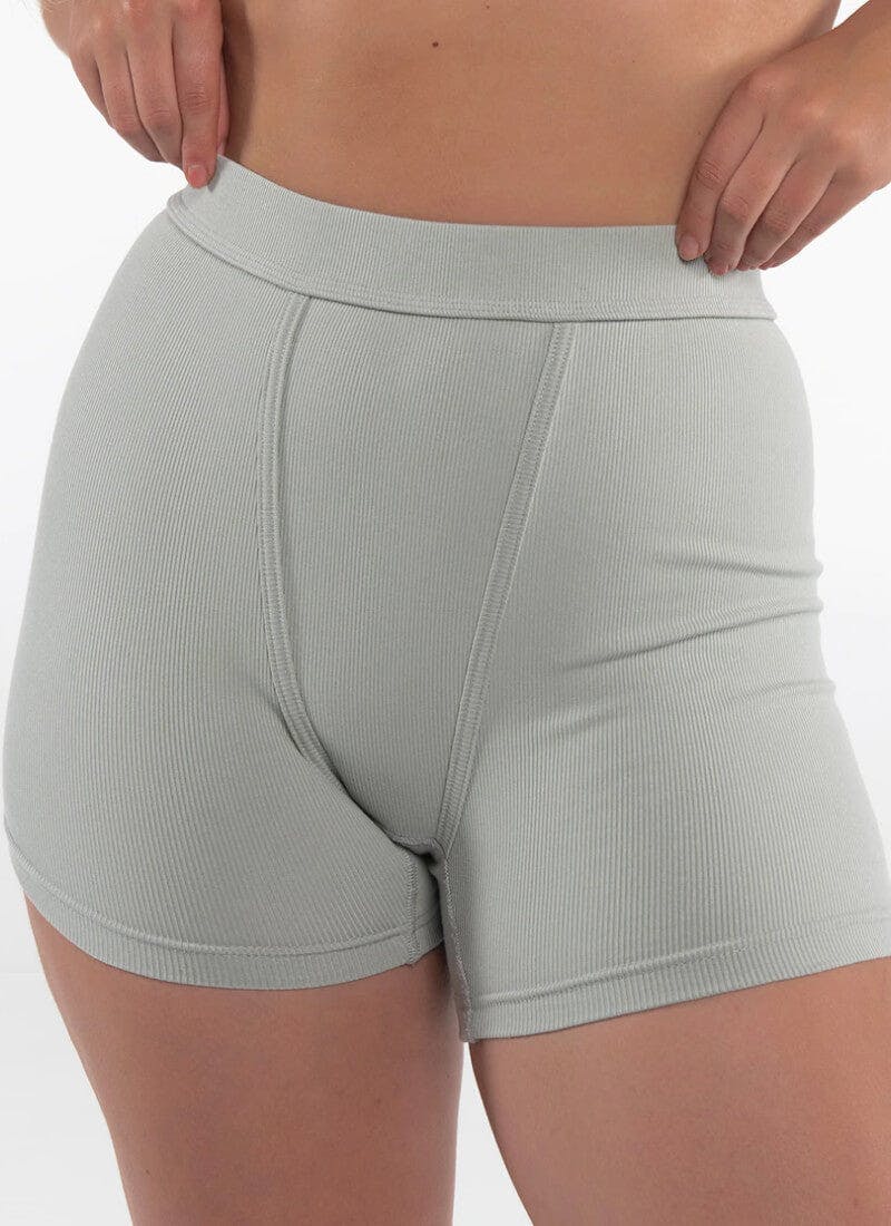RIBBED BOXER - SAGE